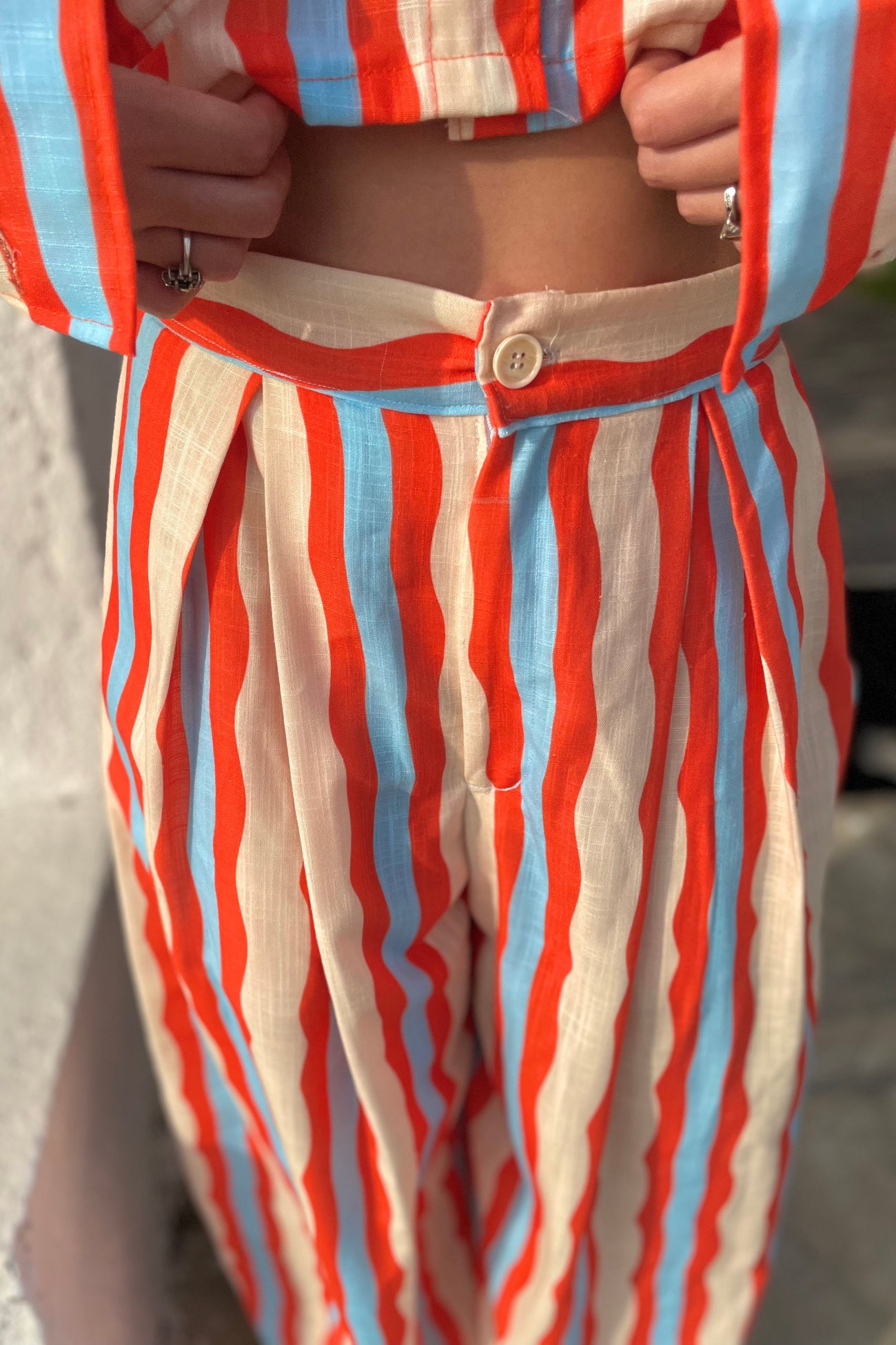 Conjunto set camisa y pantalón en lino de mujer - Sal y Sol