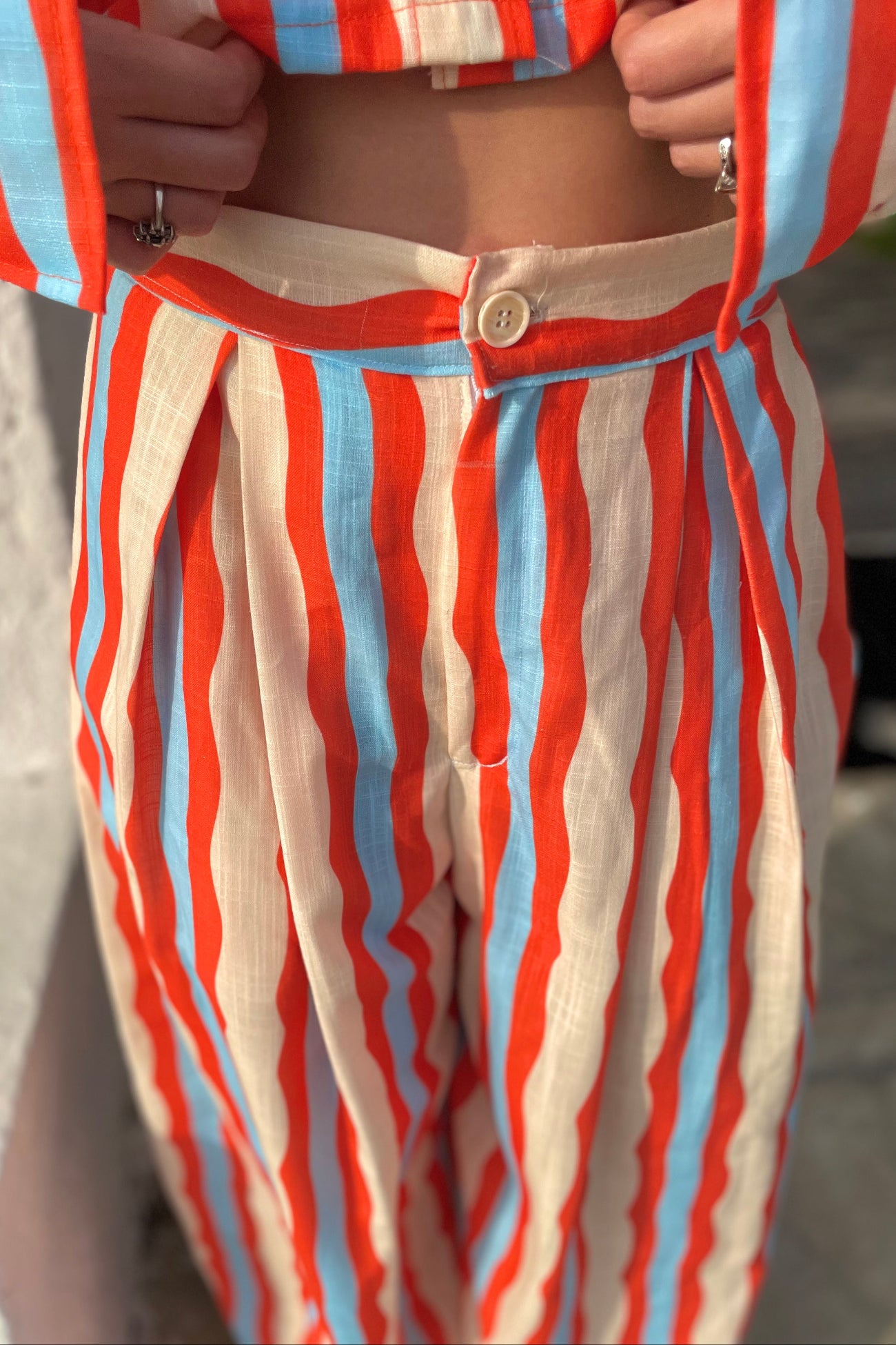 Pantalón wide leg en lino - Sol y sal