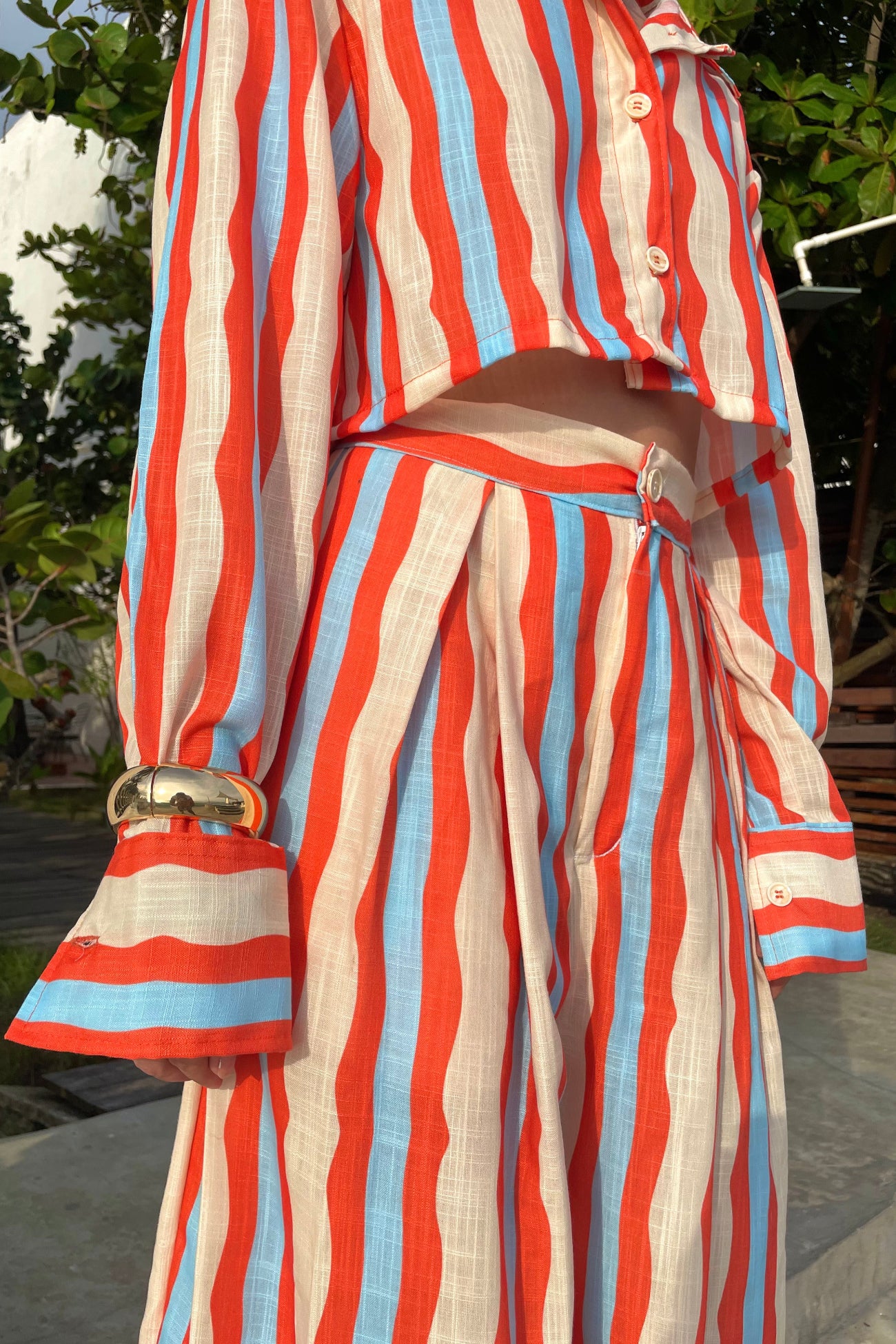 Conjunto set camisa y pantalón en lino de mujer - Sal y Sol