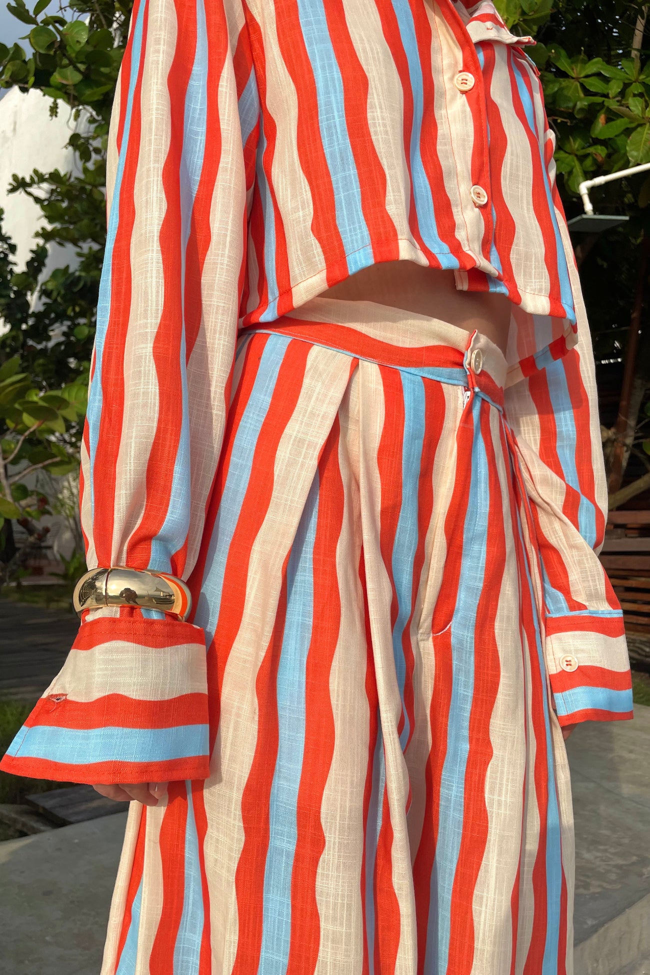 Camisa estampada en lino - Sal y sol