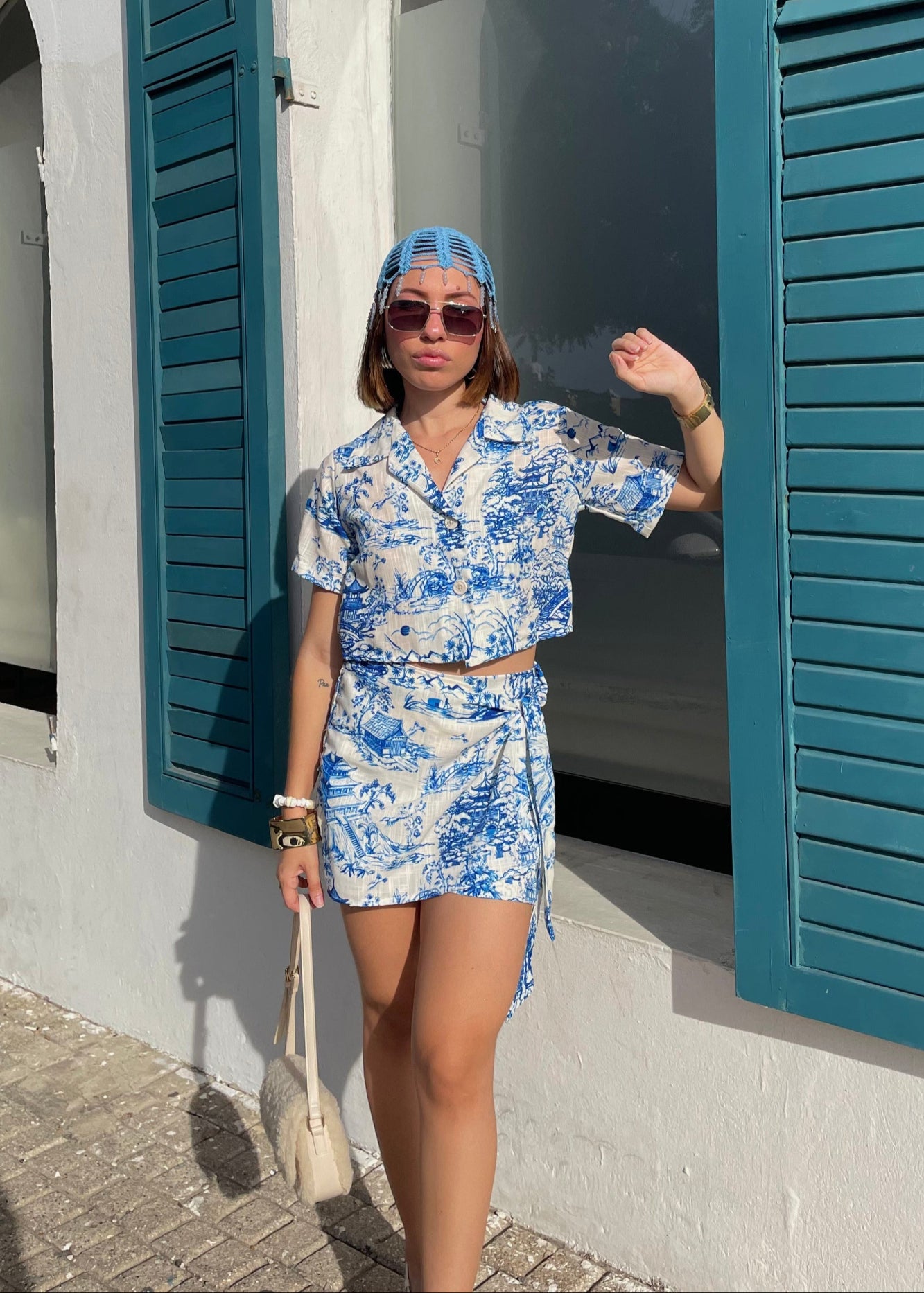 (PRE ORDEN) Conjunto set Camisa y falda short en lino Asia
