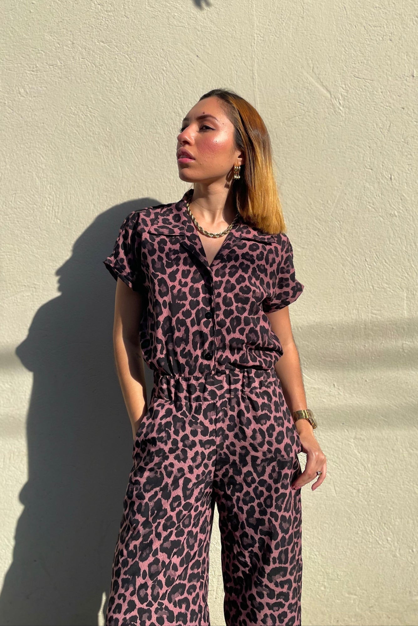 Conjunto set pantalón y camisa en seda mango - Aperol