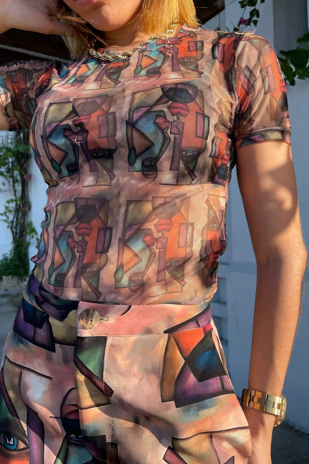 Conjunto set blusa y pantalón - Caras