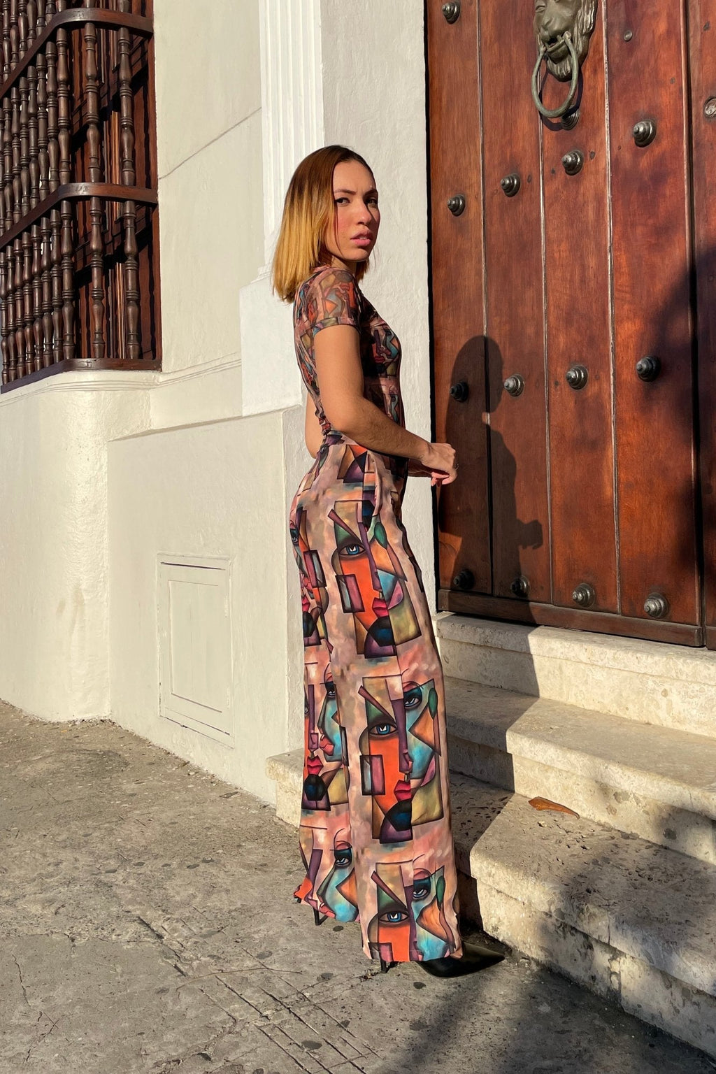 Conjunto set blusa y pantalón - Caras