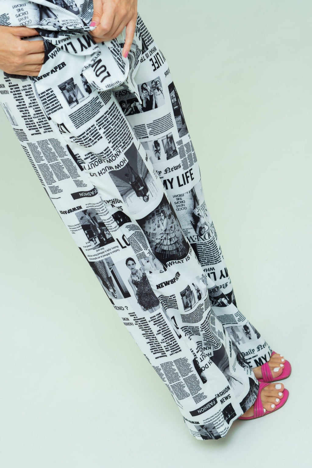 Conjunto set camisa y pantalón en seda mango - Magazine