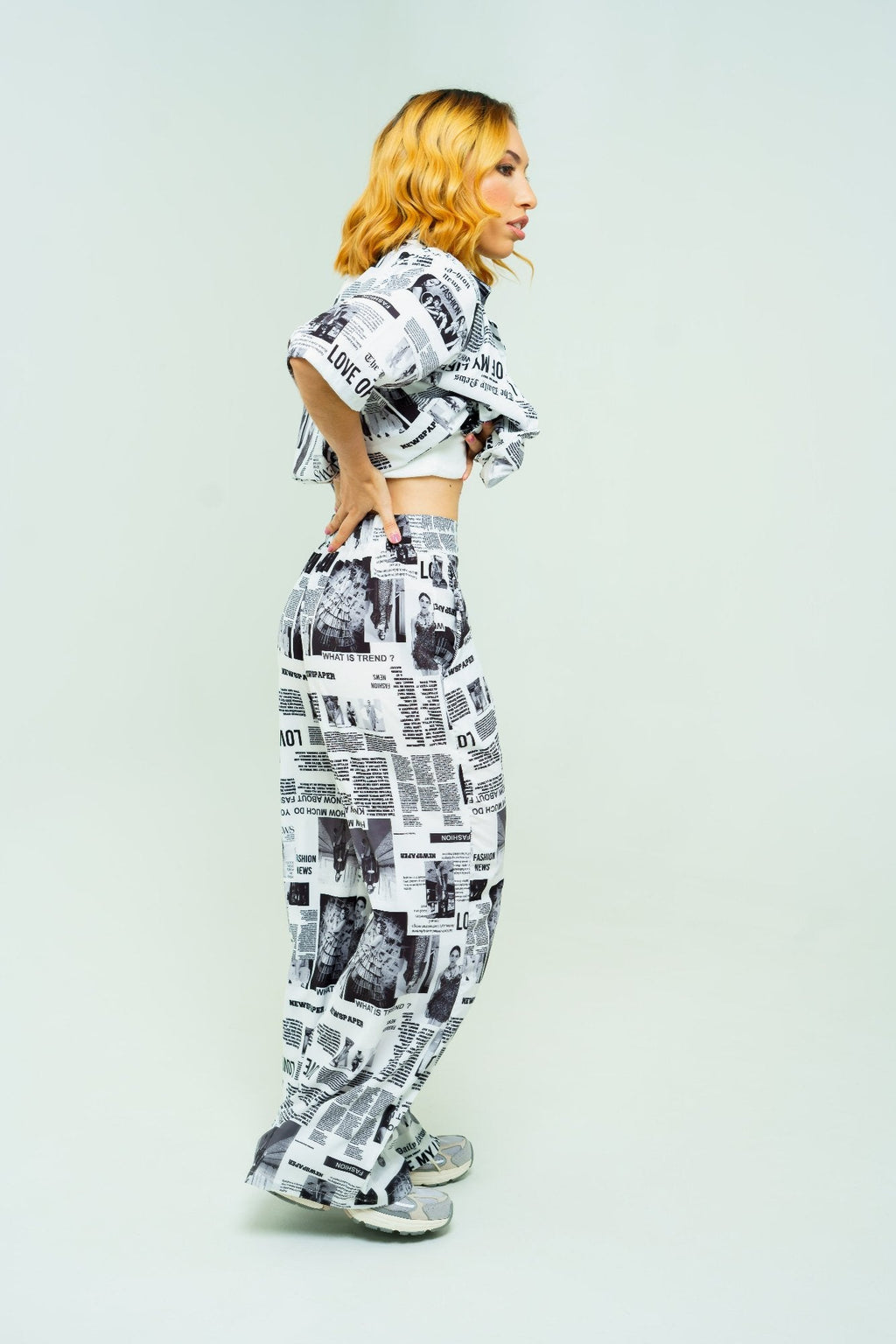 Conjunto set camisa y pantalón en seda mango - Magazine